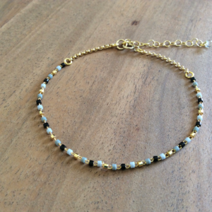 Thin Multicolor Chain Bracelet