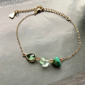 18K Green Gemstone Green Drop Bracelet