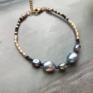 Natural Sea Perles Cube Bracelet