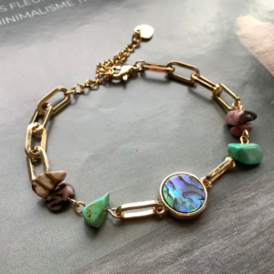 18K Natural Green Rose SeaGem Bracelet