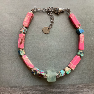 Natural SeaSed GemFluorite Bracelet