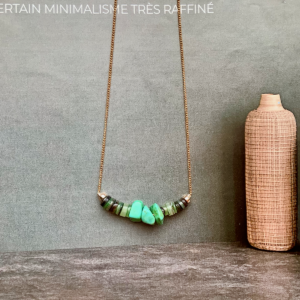 Thin Green 18K SeaGem Necklace