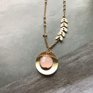 Thin 24K Rose Eye Necklace
