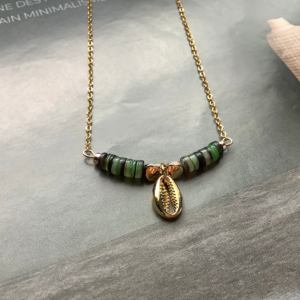 Green Cowry 24K SeaGem Necklace